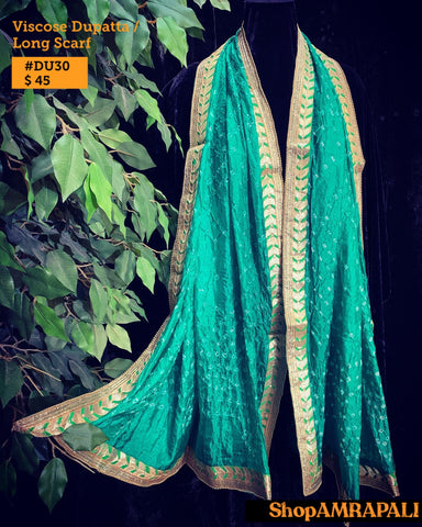Viscose Dupatta - Bandhni with Border 30