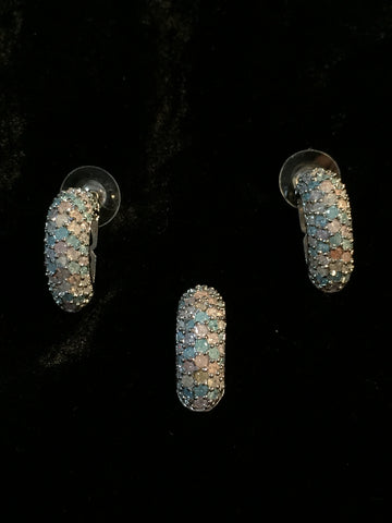 CZ Pendant & Earrings Set