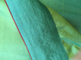 Sea Green, Red & Yellow Sari