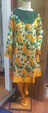 Raw Silk Yellow Salwar Kameez