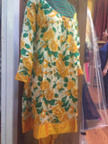 Raw Silk Yellow Salwar Kameez