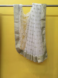 Off White Net Sari