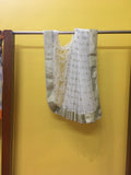Off White Net Sari