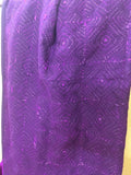 Purple Phulkari Embroidered Sari