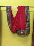 Red Green Sari