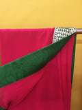 Fuscia Green Sari