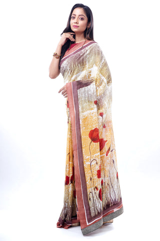 Hand - Painted Sari 7
