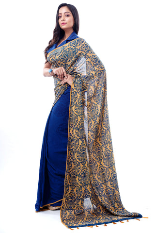 Hand - Painted Sari 15