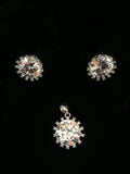 CZ Pendant & Earrings Set