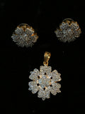 CZ Pendant & Earrings Set