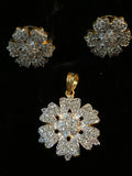 CZ Pendant & Earrings Set