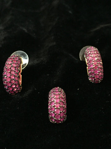 CZ Pendant & Earrings Set
