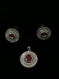 CZ Pendant & Earrings Set