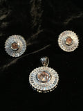 CZ Pendant & Earrings Set