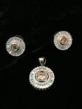 CZ Pendant & Earrings Set