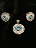 CZ Pendant & Earrings Set