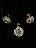 CZ Pendant & Earrings Set