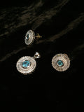 CZ Pendant & Earrings Set