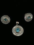 CZ Pendant & Earrings Set