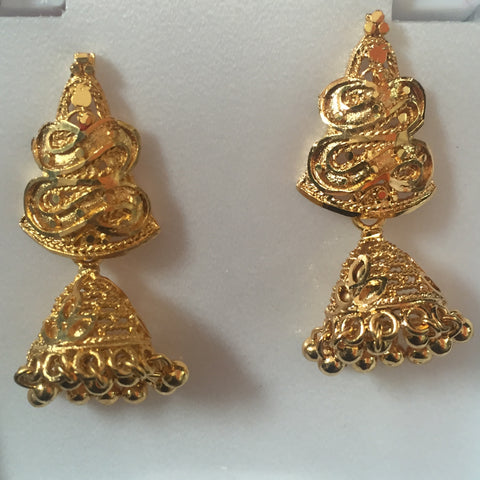 Gold Touch Earrings 1.5"