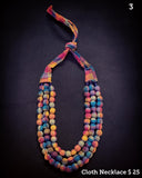 Fabric Bead Necklace