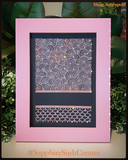 Framed Art ~ Handpainted Bejeweled 5"x7"