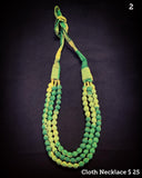 Fabric Bead Necklace