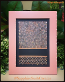 Framed Art ~ Handpainted Bejeweled 5"x7"