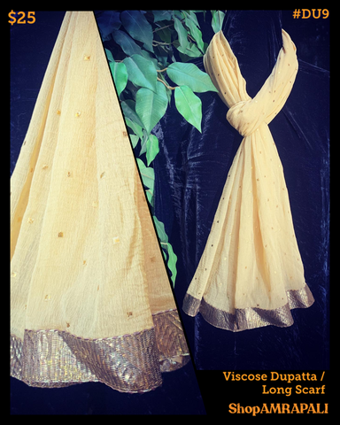 Viscose Dupatta  - With Foil Print