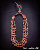 Fabric Bead Necklace