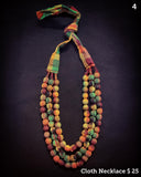 Fabric Bead Necklace